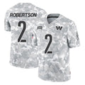W.Commanders #2 Amik Robertson Player Arctic Camo Limited Salute To Service Home Game Ldoa Stitched Jerseys