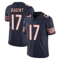 C.Bears #17 Tyson Bagent Player Navy Vapor Untouchable Limited Home Game Ldoa Stitched Jerseys