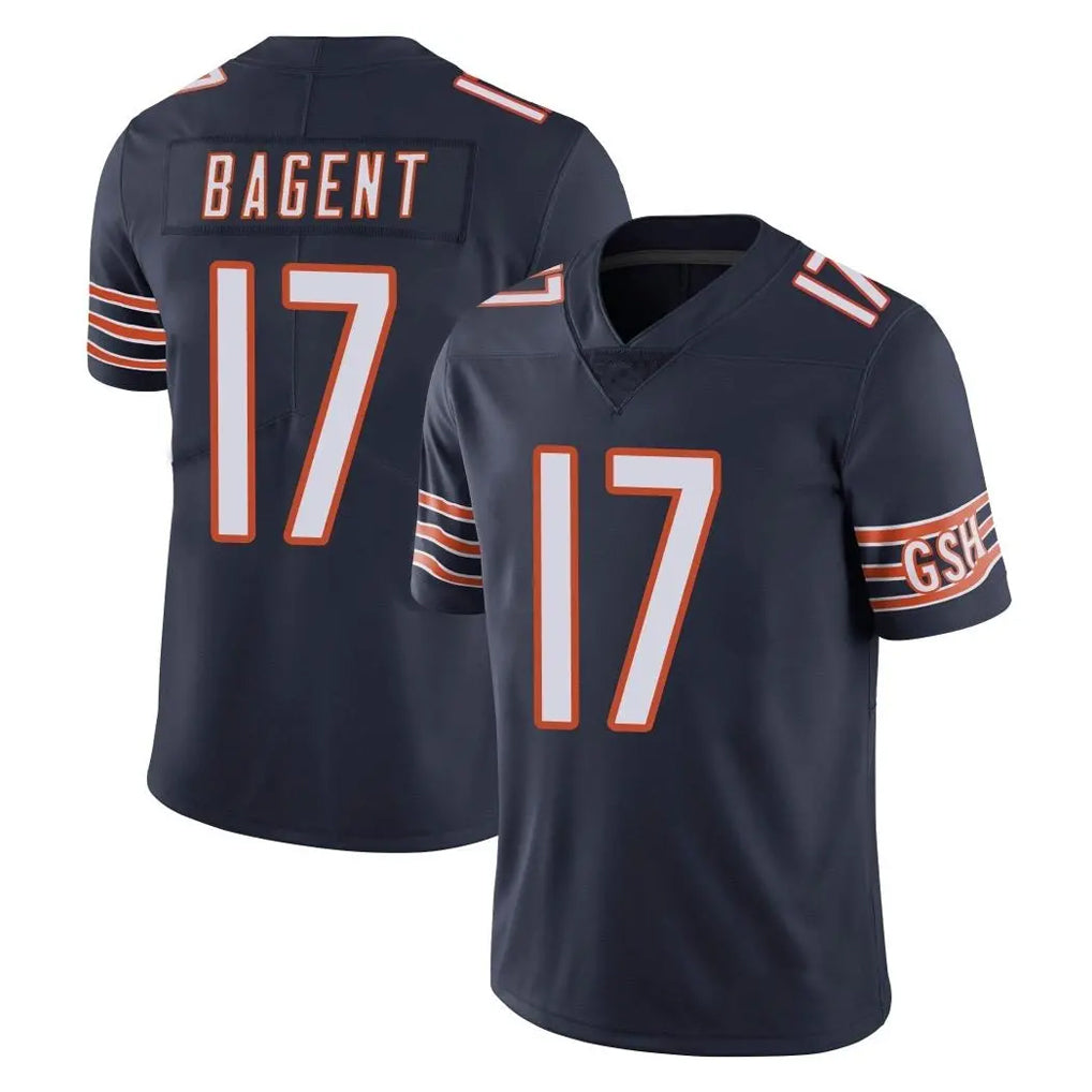 C.Bears #17 Tyson Bagent Player Navy Vapor Untouchable Limited Home Game Ldoa Stitched Jerseys