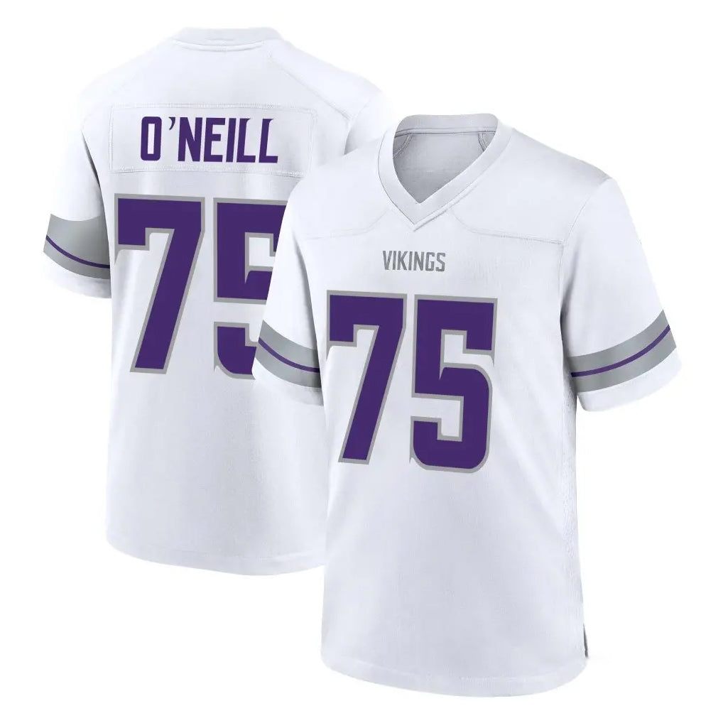 M.Vikings #75 Brian O'Neill Player White Alternate Home Game Ldoa Stitched Jerseys