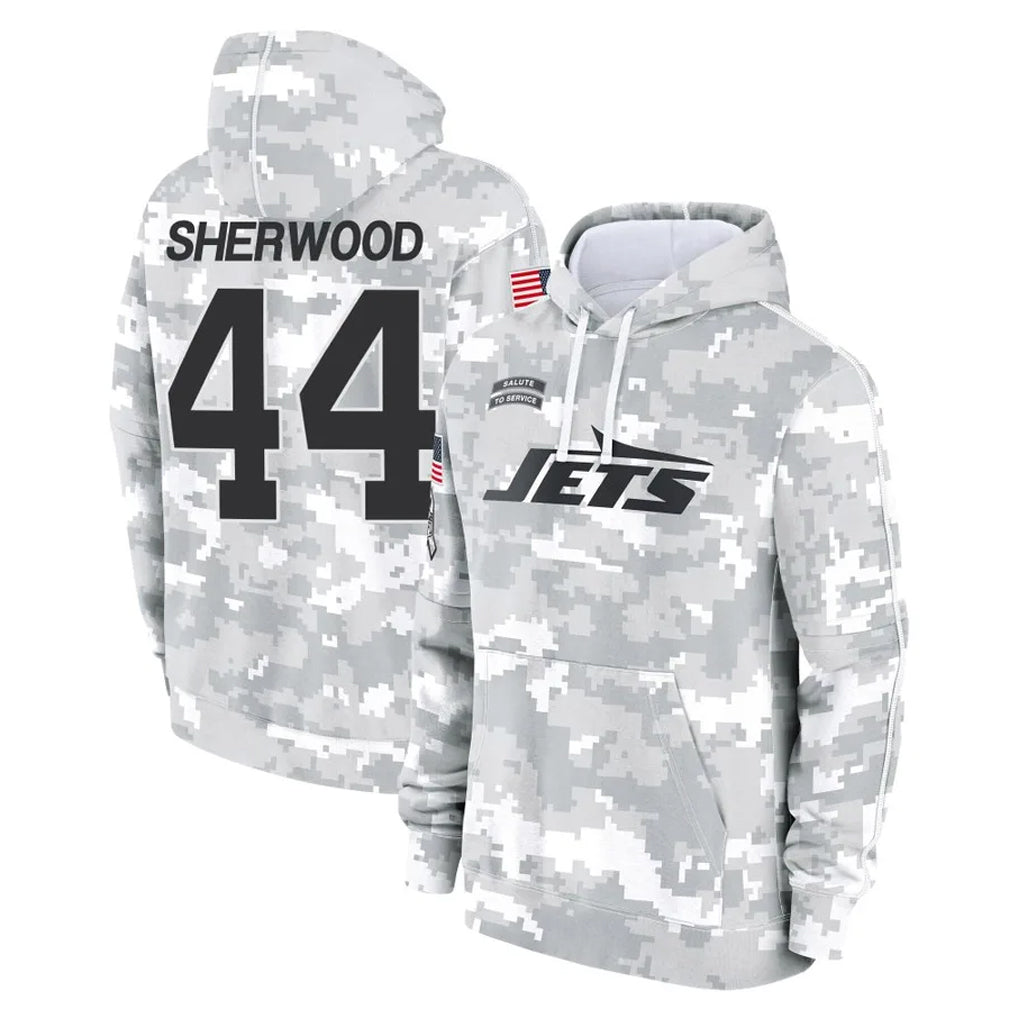 NY.Jets #44 Jamien Sherwood Player Arctic Camo Salute to Service Pullover Hoodies Limited Game Ldoa Stitched Jerseys