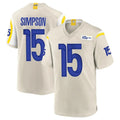LA.Rams #15 Ty Simpson Player Bone Home Game Ldoa Stitched Jerseys