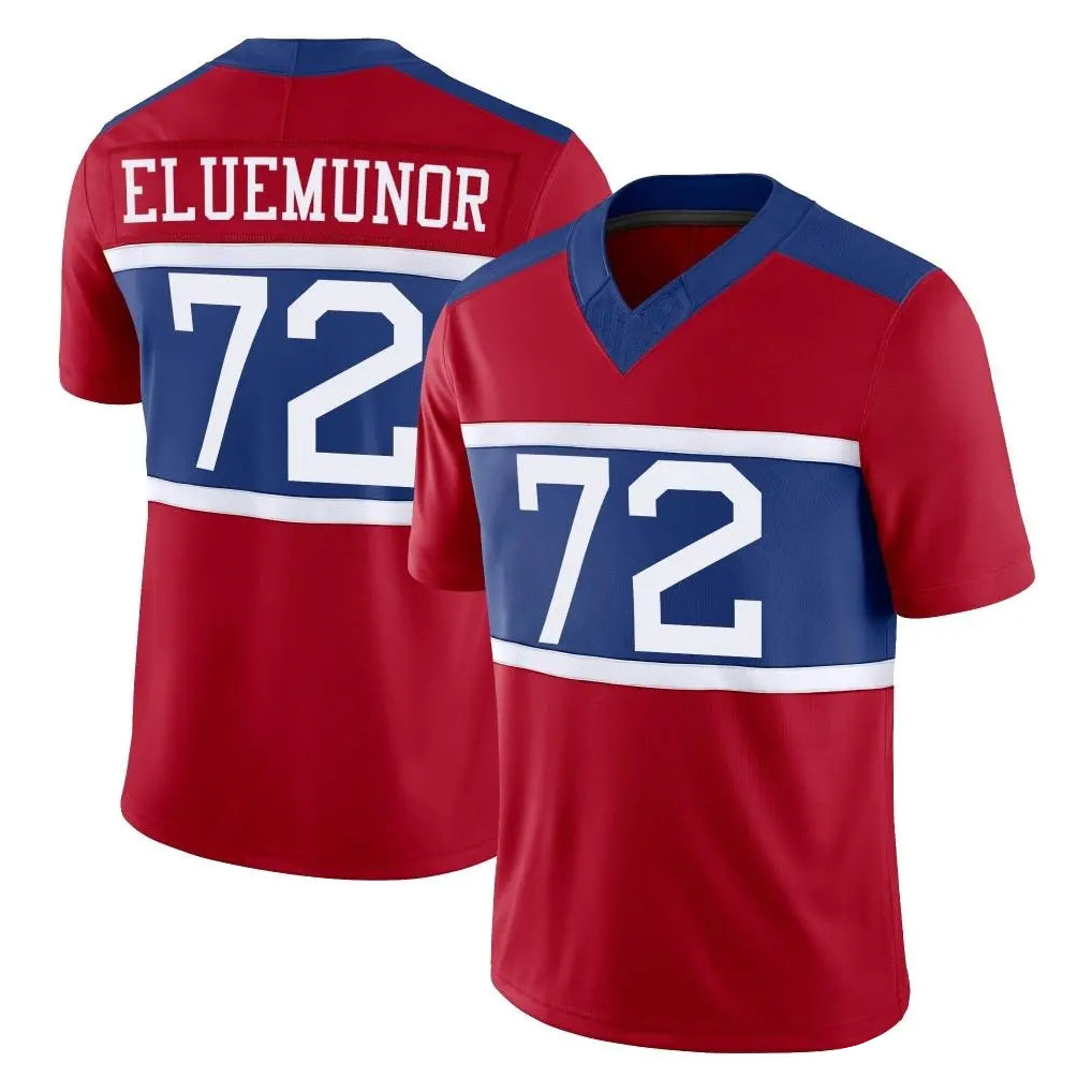 NY.Giants #72 Jermaine Eluemunor Player Red Century Vapor F.U.S.E. Home Game Ldoa Stitched Jerseys