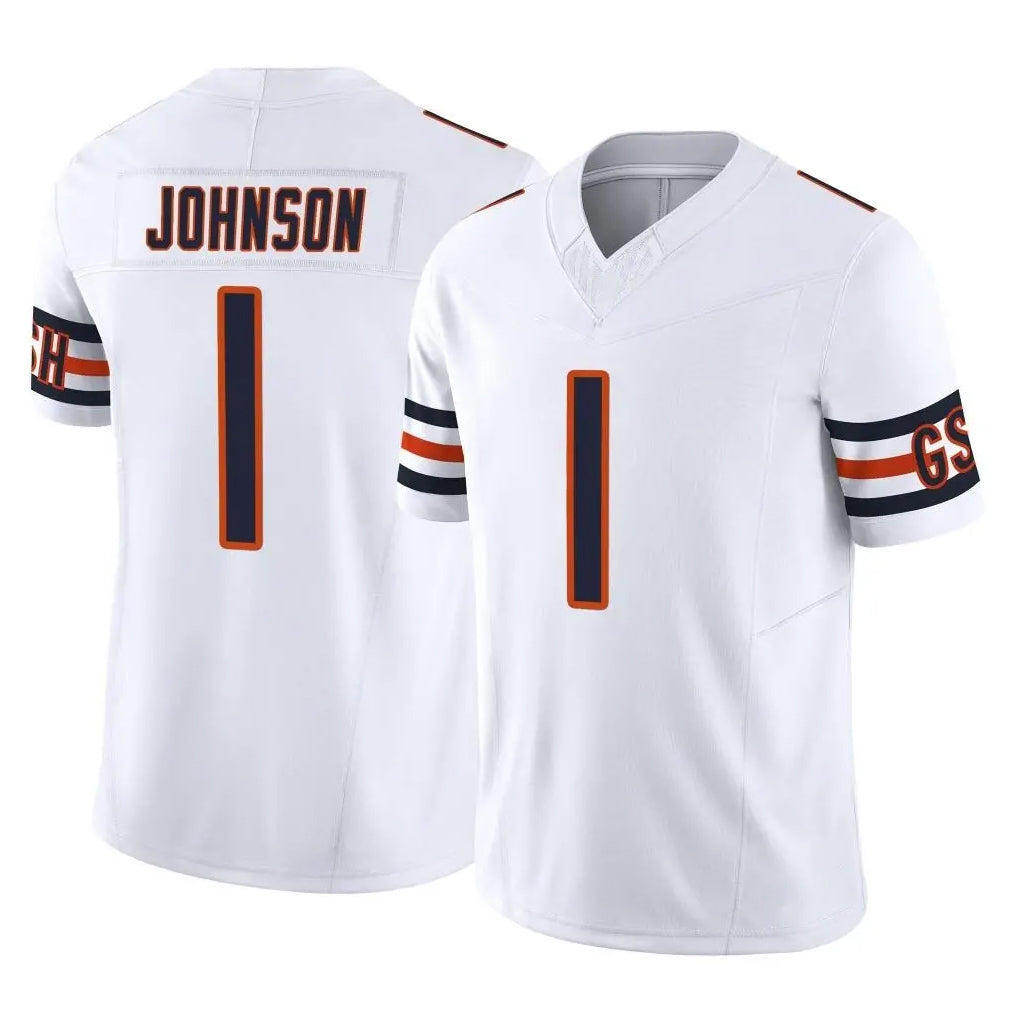 C.Bears #1 Jaylon Johnson Player White Vapor F.U.S.E. Limited Home Game Ldoa Stitched Jerseys