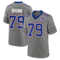 B.Bills #79 Spencer Brown Player Gray Nickel City Home Game Ldoa Stitched Jerseys