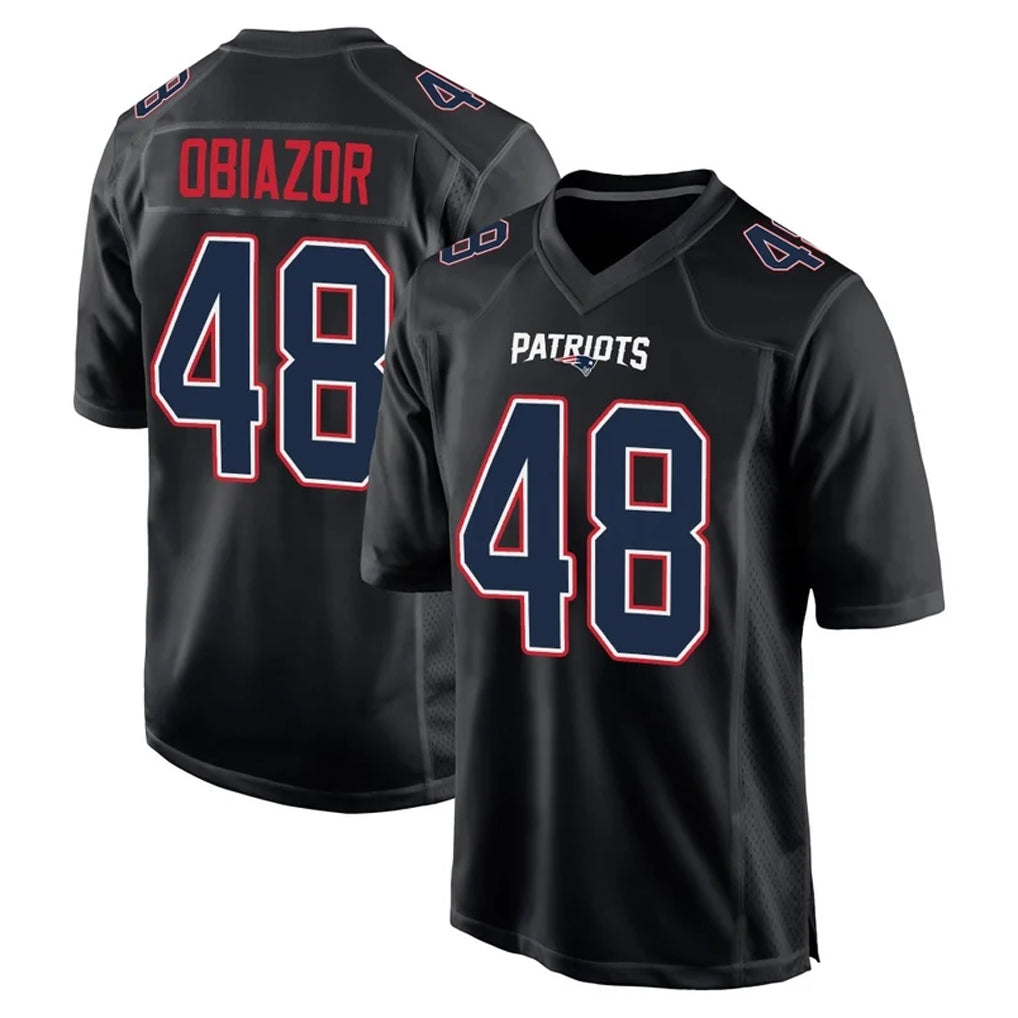 NE.Patriots #48 Namdi Obiazor Player Carbon Fashion Limited Home Game Ldoa Stitched Jerseys