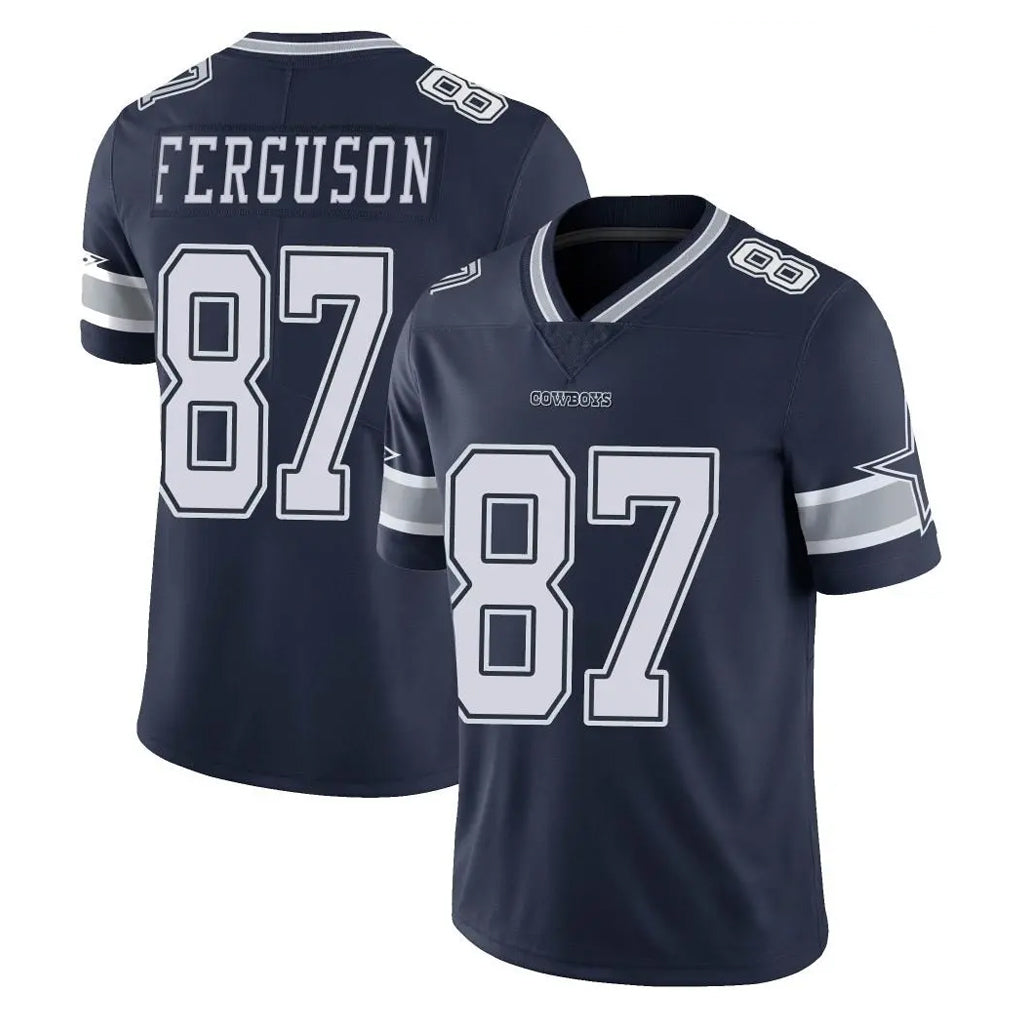 D.Cowboys #87 Jake Ferguson Player Navy Vapor Untouchable Limited Home Game Ldoa Stitched Jerseys