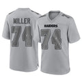 LV.Raiders #74 Kolton Miller Player Gray Atmosphere Fashion Limited Game Ldoa Stitched Jerseys