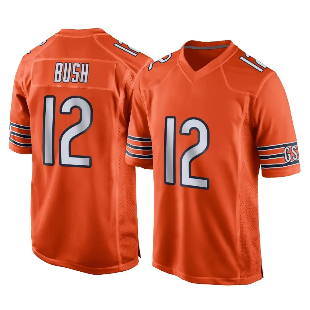 C.Bears #12 Devin Bush Player Orange Home Game Ldoa Stitched Jerseys