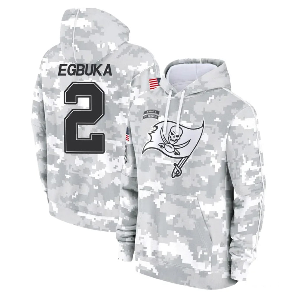 TB.Buccaneers #2 Emeka Egbuka Player Arctic Camo Limited Salute to Service Pullover Hoodies Game Ldoa Stitched Jerseys