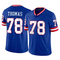 NY.Giants #78 Andrew Thomas Player Royal Classic Vapor Home Game Ldoa Stitched Jerseys