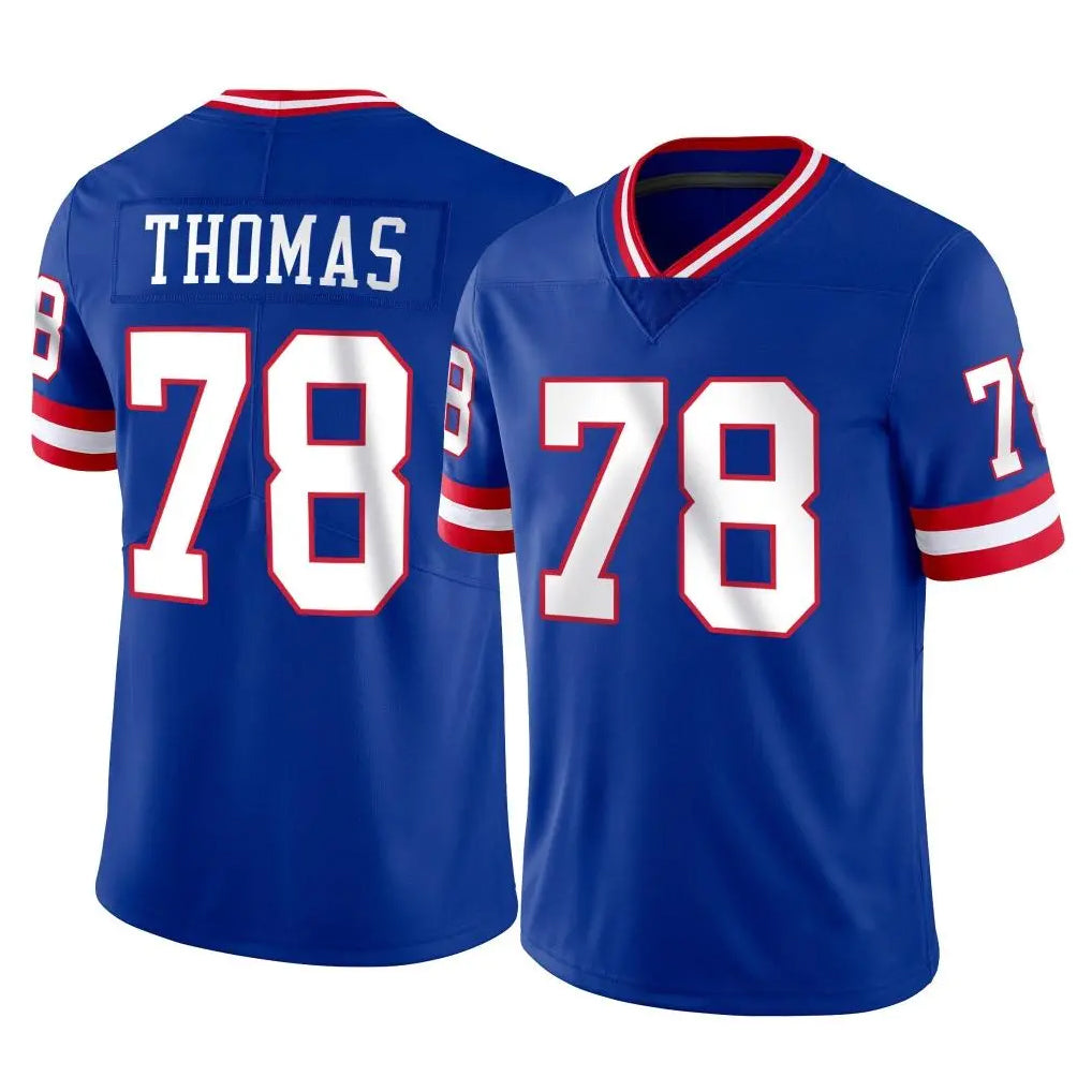 NY.Giants #78 Andrew Thomas Player Royal Classic Vapor Home Game Ldoa Stitched Jerseys
