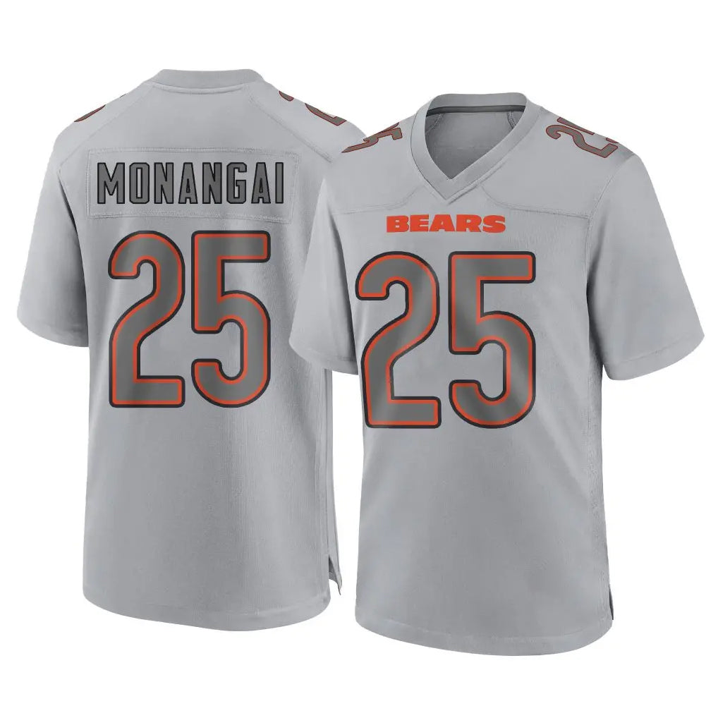 C.Bears #25 Kyle Monangai Player Gray Atmosphere Fashion Game Ldoa Stitched Jerseys