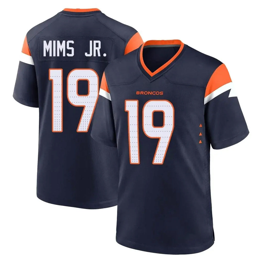 D.Broncos #19 Marvin Mims Jr. Player Navy Home Game Ldoa Stitched Jerseys