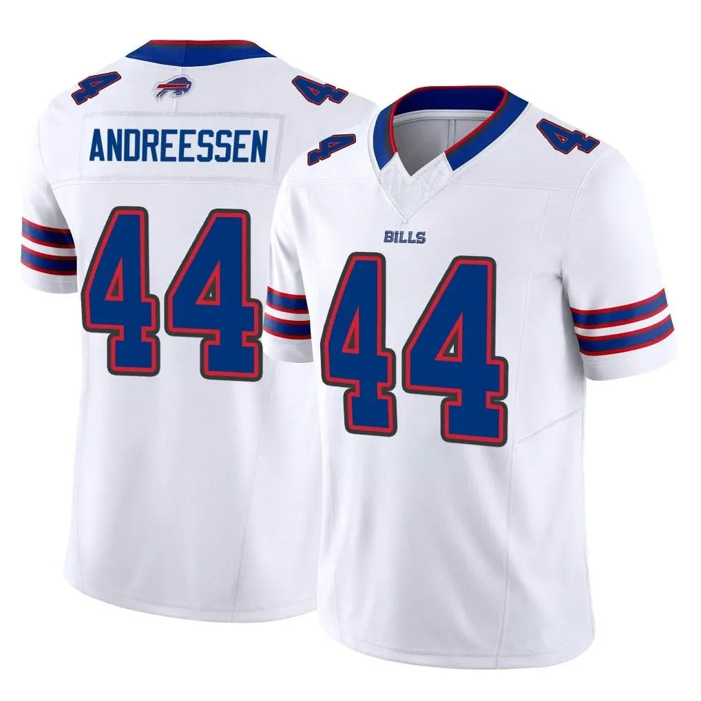 B.Bills #44 Joe Andreessen Player White Vapor F.U.S.E. Limited Home Game Ldoa Stitched Jerseys