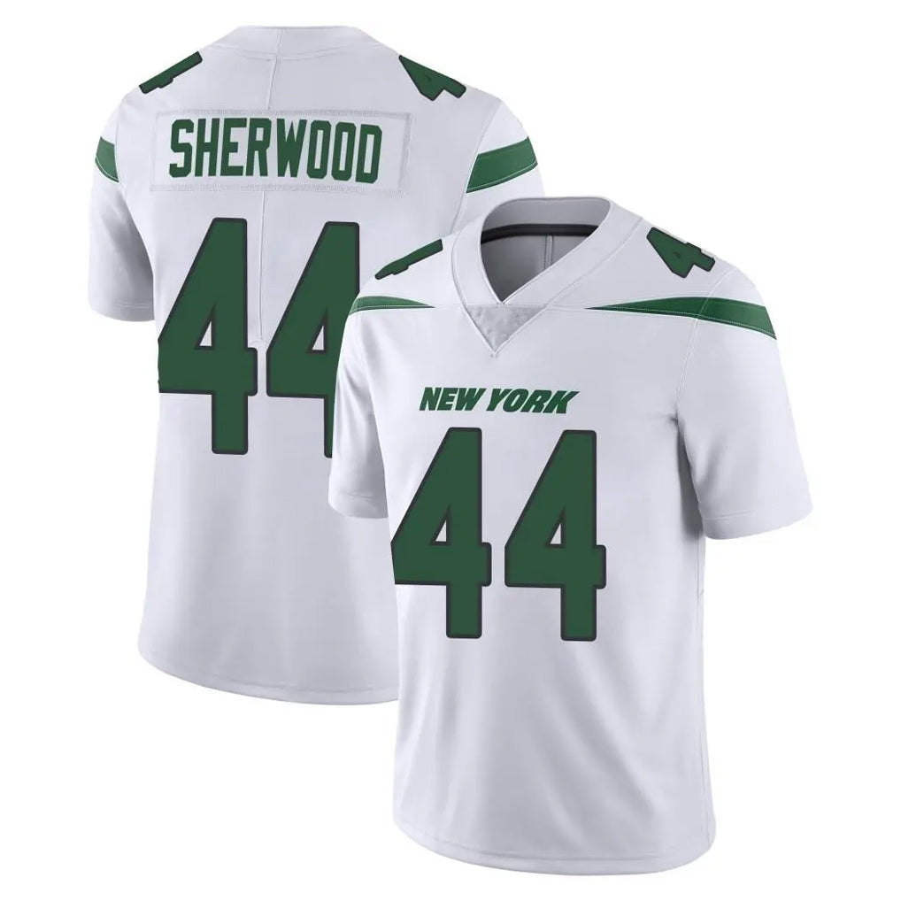 NY.Jets #44 Jamien Sherwood Player White Spotlight Limited Vapor Home Game Ldoa Stitched Jerseys