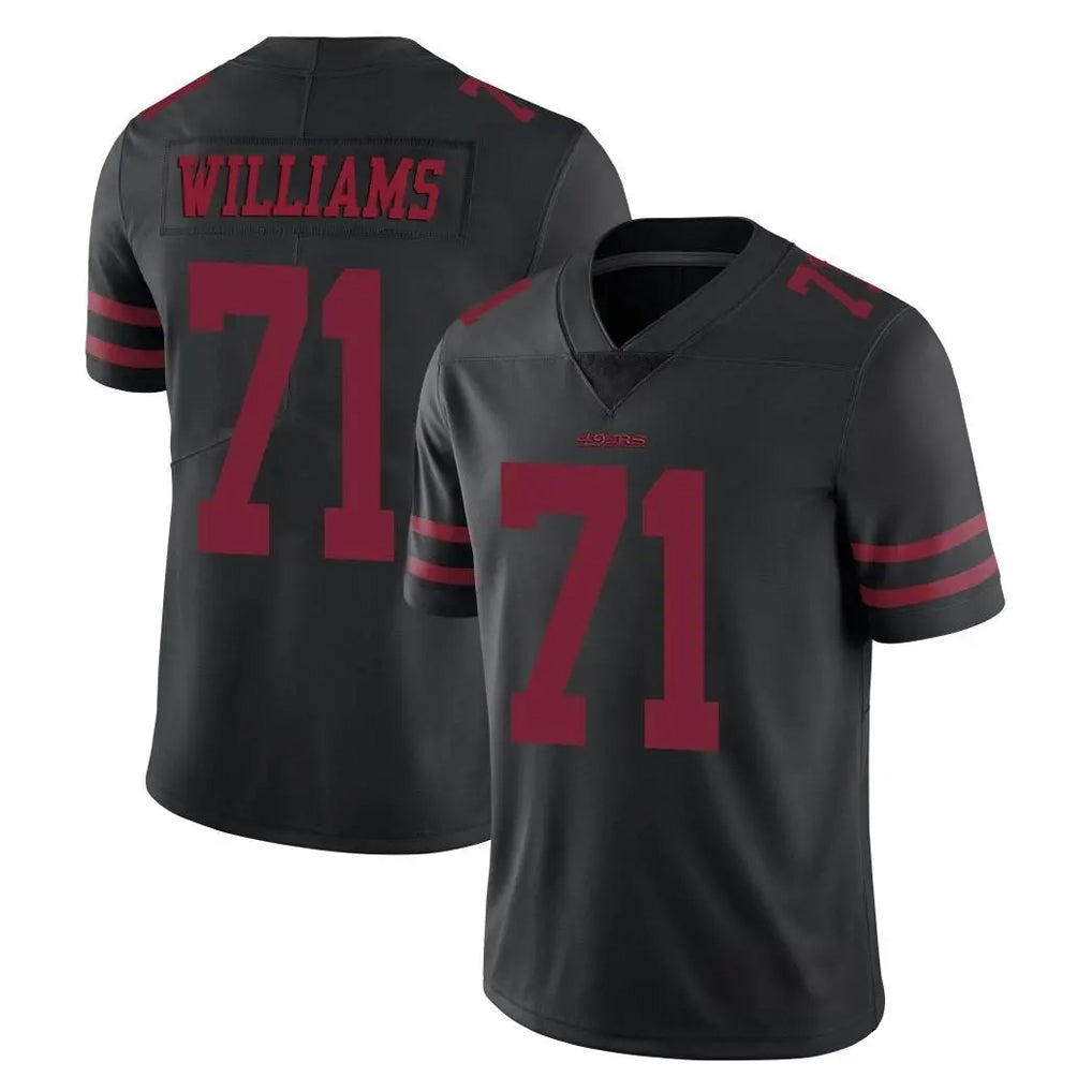 SF.49ers #71 Trent Williams Player Black Alternate Limited Vapor Untouchable Home Game Ldoa Stitched Jerseys