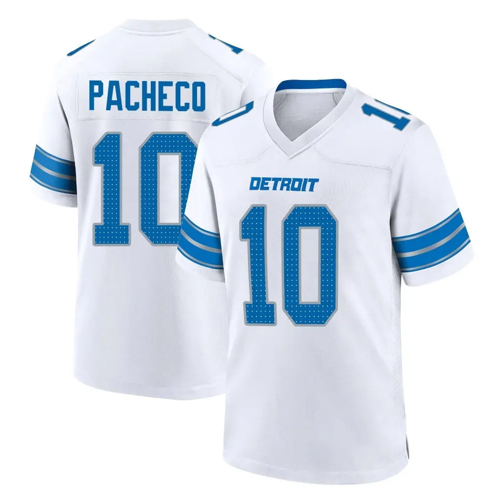 D.Lions #10 Isiah Pacheco Player White Alternate Home Game Ldoa Stitched Jerseys
