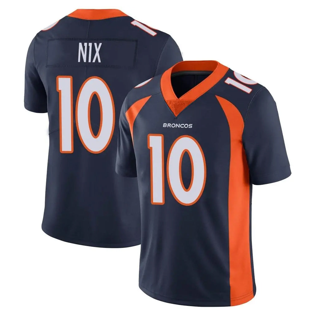 D.Broncos #10 Bo Nix Player Navy Vapor Untouchable Limited Game Ldoa Stitched Jerseys