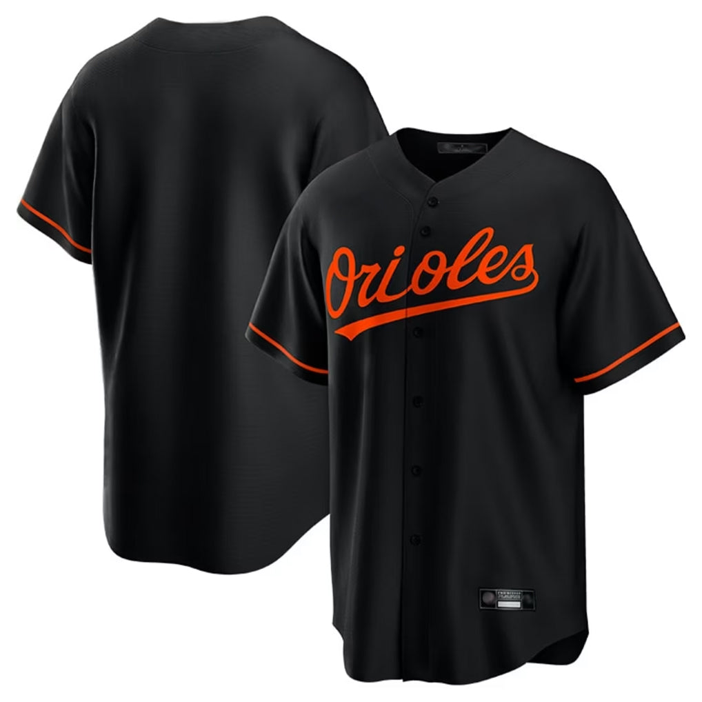 B.Orioles Blank Player Black Home Game Ldoa Stitched Jerseys