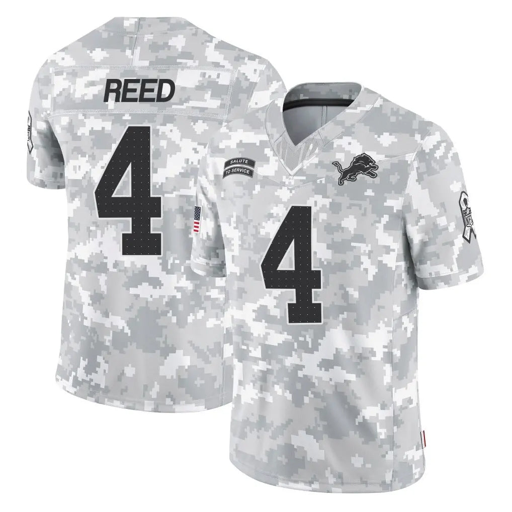 D.Lions #4 D.J. Reed Player Arctic Camo Salute To Service Limited Ldoa Stitched Jerseys