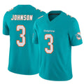 M.Dolphins #3 Chris Johnson Player Aqua Limited Vapor F.U.S.E. Home Game Ldoa Stitched Jerseys