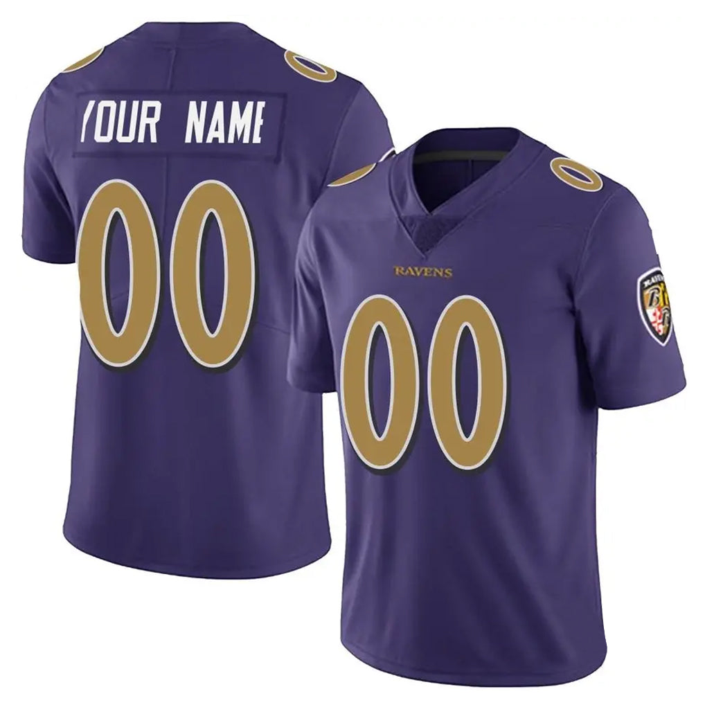 Custom B.Ravens Purple Color Vapor Untouchable Limited Any Name & Numbers Ldoa Stitched Jerseys