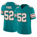 M.Dolphins #52 Patrick Paul Player Aqua Limited Alternate Vapor F.U.S.E. Home Game Ldoa Stitched Jerseys