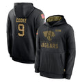 J.Jaguars #9 Logan Cooke Player Black Salute to Service Hoodies Limited Game Ldoa Stitched Jerseys