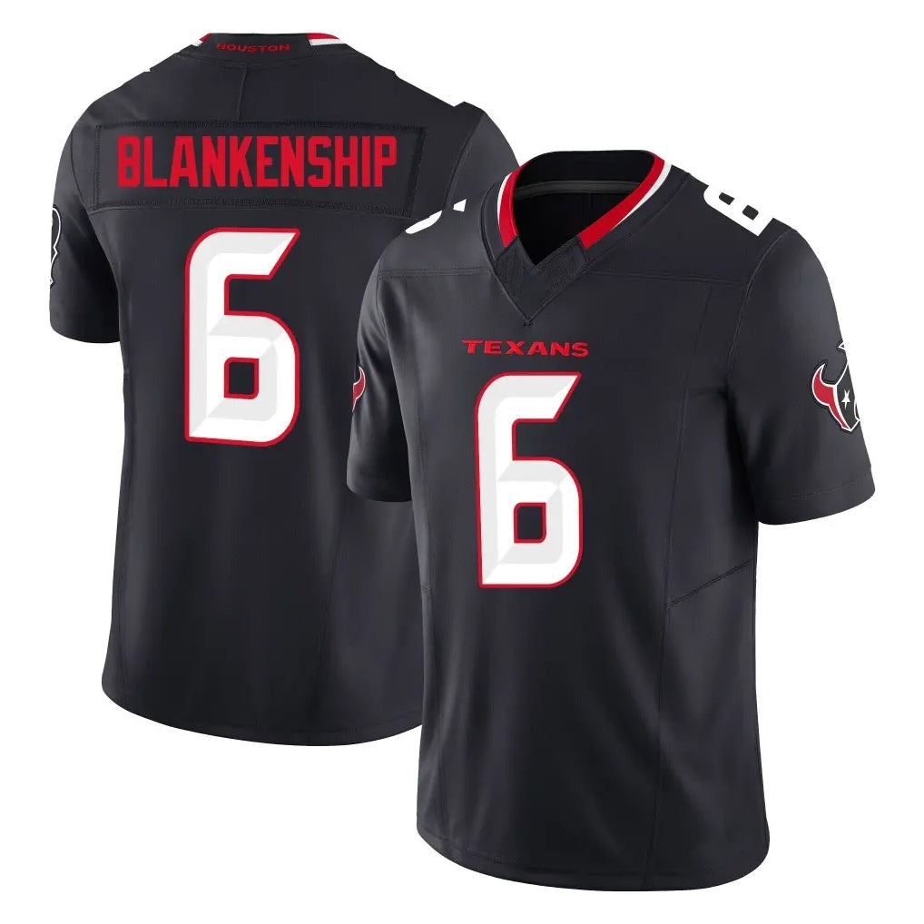 H.Texans #6 Reed Blankenship Player Navy Limited Alternate Vapor F.U.S.E. Home Game Ldoa Stitched Jerseys