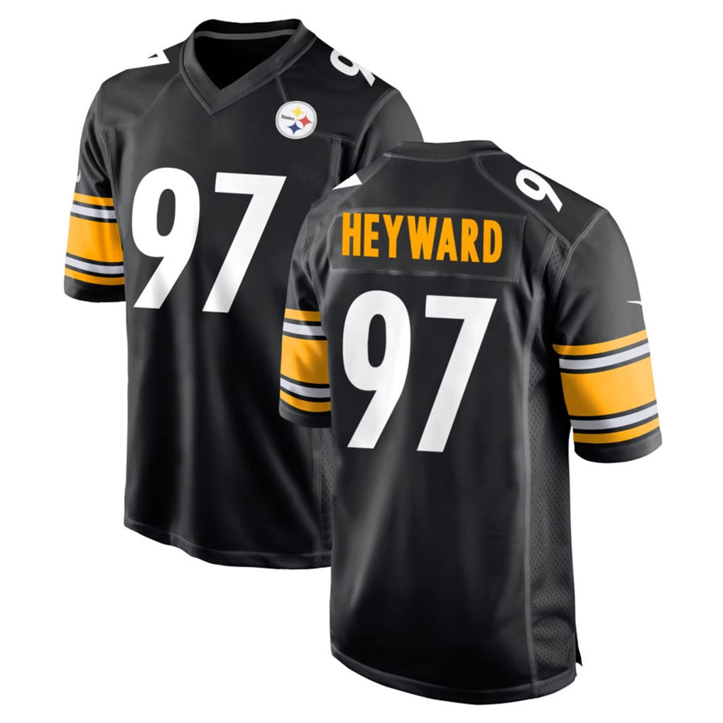 P.Steelers #97 Cameron Heyward Player Black Home Game Ldoa Stitched Jerseys