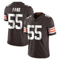 C.Browns #55 Spencer Fano Player Brown Color Vapor Untouchable Limited Home Game Ldoa Stitched Jerseys