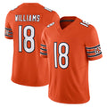 C.Bears #18 Caleb Williams Player Orange Vapor F.U.S.E. Limited Home Game Ldoa Stitched Jerseys