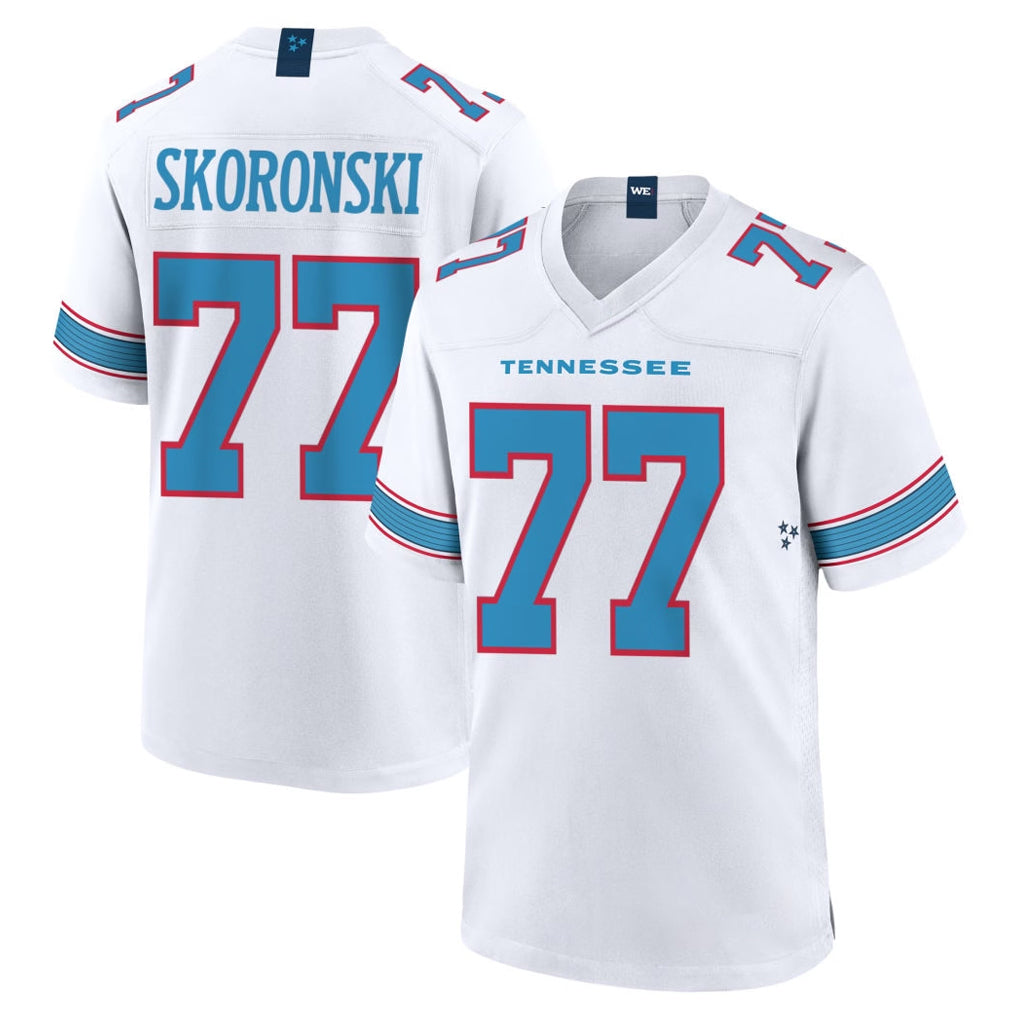 T.Titans #77 Peter Skoronski Player White 2026 Game Home Ldoa Stitched Jerseys