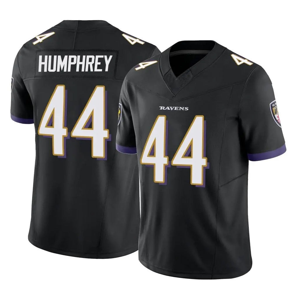 B.Ravens #44 Marlon Humphrey Player Black Vapor F.U.S.E. Limited Home Game Ldoa Stitched Jerseys