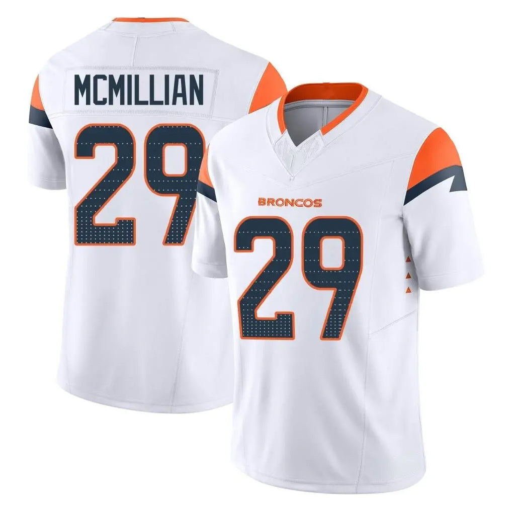 D.Broncos #29 Ja'Quan McMillian Player White Limited Vapor F.U.S.E. Home Game Ldoa Stitched Jerseys