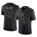 C.Bengals #93 Jonathan Allen Player Black Reflective Limited Game Ldoa Stitched Jerseys