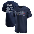 A.Braves #27 Austin Riley Player Navy Alternate Limited Elite Home Game Ldoa Stitched Jerseys