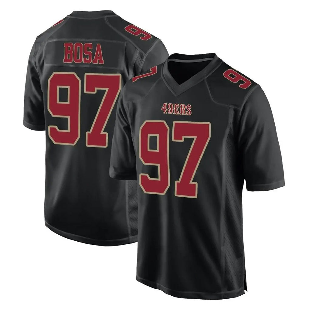 SF.49ers #97 Nick Bosa Player Black Fashion Home Game Ldoa Stitched Jerseys