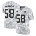 C.Panthers #58 Bobby Okereke Player Arctic Camo Salute to Service Limited Game Ldoa Stitched Jerseys
