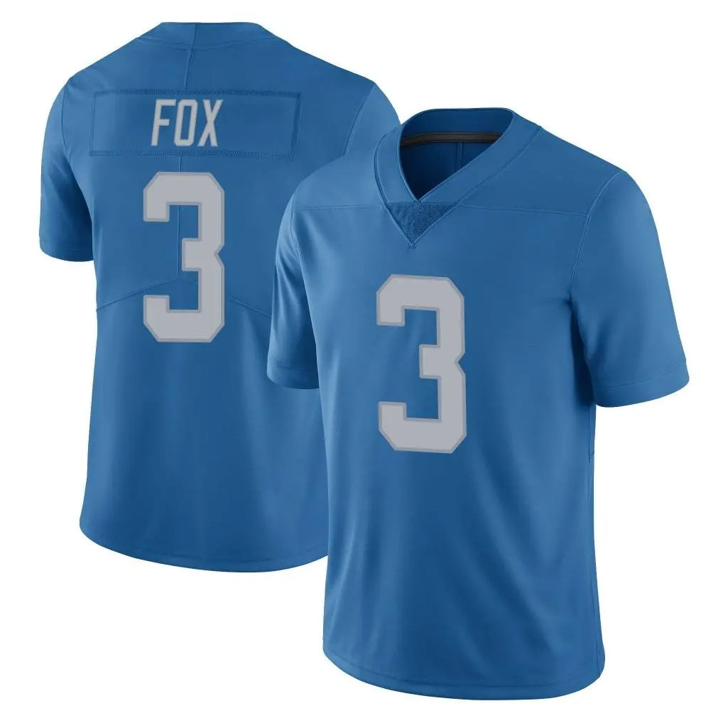 D.Lions #3 Jack Fox Player Blue Limited Throwback Vapor Untouchable Ldoa Stitched Jerseys