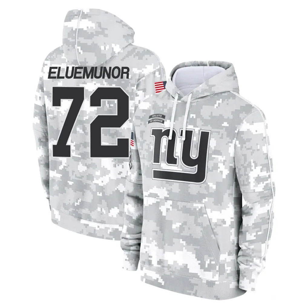 NY.Giants #72 Jermaine Eluemunor Player Arctic Camo Salute to Service Pullover Hoodies Limited Game Ldoa Stitched Jerseys