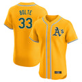 Athletics #33 Henry Bolte Player Gold Limited Elite Home Game Ldoa Stitched Jerseys