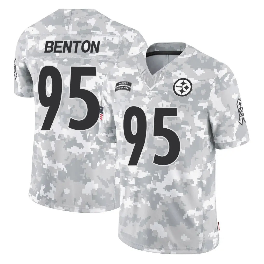 P.Steelers #95 Keeanu Benton Player Arctic Camo Limited Salute To Service Home Game Ldoa Stitched Jerseys