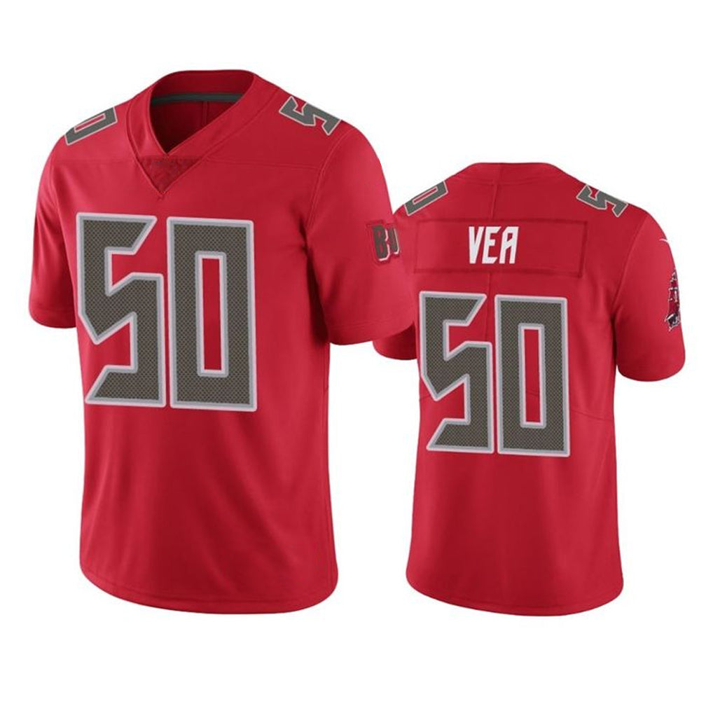 TB.Buccaneers #50 Vita Vea Player Red Limited Color Rush Home Game Ldoa Stitched Jerseys