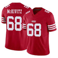 SF.49ers #68 Colton McKivitz Player Red Limited Vapor F.U.S.E. Home Game Ddoa Stitched Jerseys