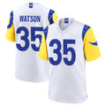 LA.Rams #35 Jaylen Watson Player White Limited Home Game Ldoa Stitched Jerseys