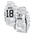 GB.Packers #18 Jonnu Smith Player Arctic Camo Salute to Service Hoodies Limited Game Ldoa Stitched Jerseys
