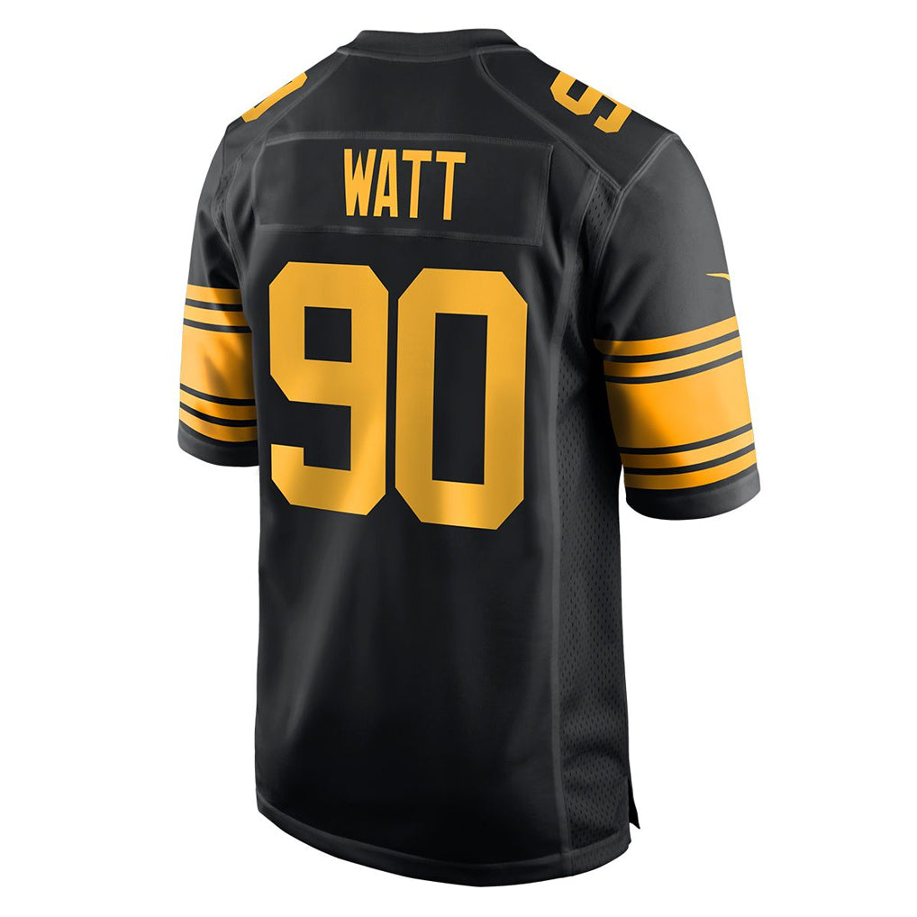 P.Steelers #90 T.J. Watt Player Black Color Rush Home Game Ldoa Stitched Jerseys
