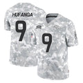 D.Broncos #9 Talanoa Hufanga Player Arctic Camo Salute To Service Limited Ldoa Stitched Jerseys